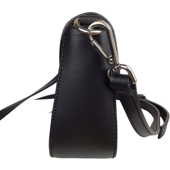 NWOT Italian Black Leather Bag - Picture 6 of 16